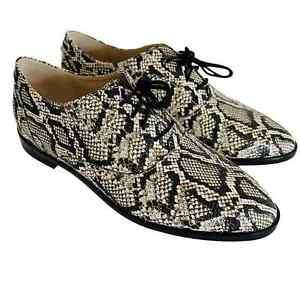 Cole Haan Women's Oxford Python  Print Leather Shoes Size: 6B