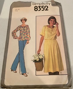 SIMPLICITY 8352 LADIES SHIRT, SKIRT, PANTS SIZE 12 - Picture 1 of 2