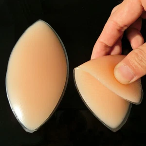Sujetador de gel de silicona en forma de oliva potenciadores de senos almohadillas push up insertos de pollo - Imagen 1 de 4