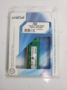 NEW Crucial 2GB DDR3 PC3-8500 UNBUFF DIMM 240 Pin RAM Memory - Picture 1 of 4