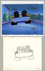 ZURÜCK IN DIE ZUKUNFT TV-Show 1991 " DeLorean " - Animation Cel/Zeichnung, Kopie BG - Bild 1 von 3