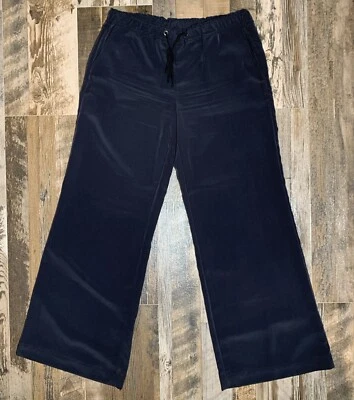 Jessica Simpson Wide Leg Palazzo Pants pockets Size Large Black Drawstring EUC - Image 1 of 4