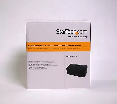 StarTech USB 3.0 to SATA Hard Drive Docking Station for 2.5/3.5 HDD SATDOCKU3S - Image 1 of 4