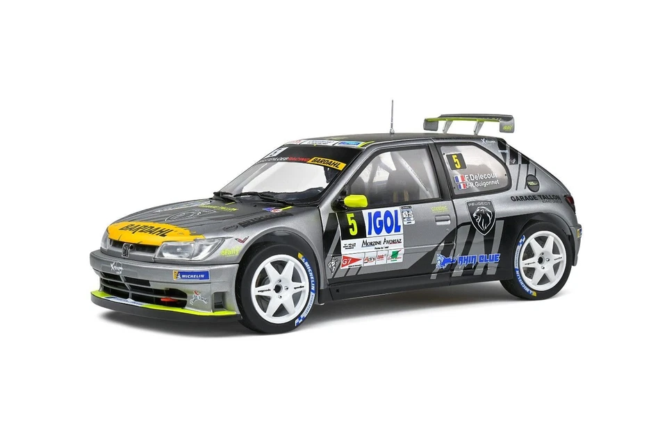 Solido Peugeot 306 Maxi #5 Rallye du Mont Blanc 2021 - F. Delecour et J.R. Guigonnet Echelle 1:18 Voiture Miniature (S1808302)
