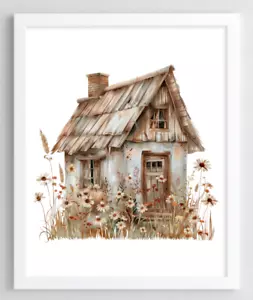 House Wall Art Print, Country House Wall Art, Old House Wall Art Print #40 - Picture 1 of 2