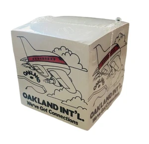 Vintage Oakland International Airport Memo Cube Stationery New Sealed - Picture 1 of 2