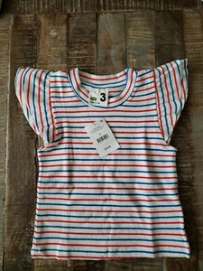 Cotton On Kinder Größe 3 Rae Rüsche nautisch gestreiftes Shirt - Bild 1 von 3