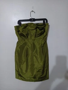 NWT J Crew Green Sz 8 Silk Sleeveless Dress Cocktail Short Empire Waist Pleated - Picture 1 of 10