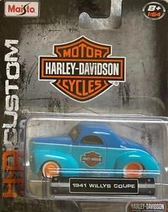 Maisto 1:64 1941 Willys Coupe (Harley Davidson Series) 2021 - Picture 1 of 1