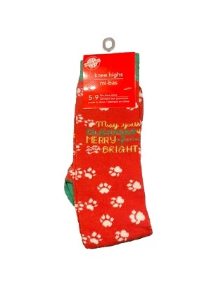 Casa de Navidad Navidad - Estampados de patas gato perro niños niña talla 5-9 - hasta la rodilla Foto 1 de 4