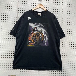 VTG 90s Pirates Of Caribbean Shirt Mens Fits XL Black Movie Promo RARE 24x31 - Picture 1 of 16