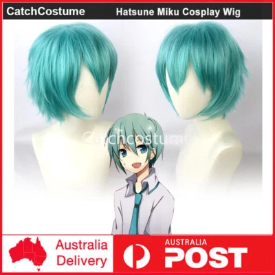 Male Hatsune Miku Vocaloid Hatsune Miku Cosplay Wig Anime Lake Blue Party Hair - Image 1 of 4