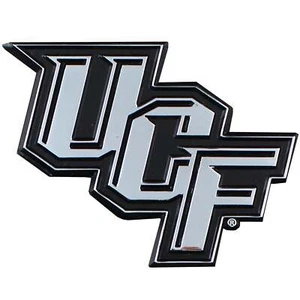 UCF Central Florida NCAA Premium Chrome Solid Metal Team Logo Auto Car Emblem - Picture 1 of 1