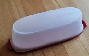 Tupperware Wursttheke, Salami-Aufbewahrung, Klimabehälter,rot-weiß,VFT,Wurstdose - Bild 1 von 3