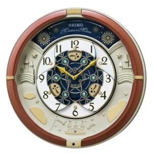 Seiko RE601B Analog Wall Clock Melody In Motion Song Automation metallic - Picture 1 of 7