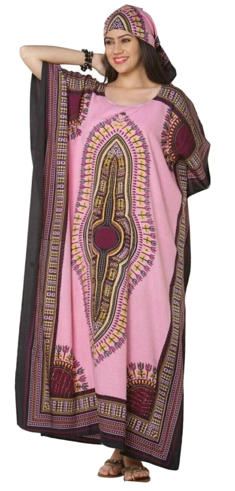 Vestido caftán para mujer kimono hippie boho caftán playa piscina salón ropa talla libre Foto 1 de 1