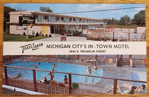 TravelLodge Motel Michigan City Indiana Postcard PC 1960s Unused Dexter Press - Picture 1 of 1