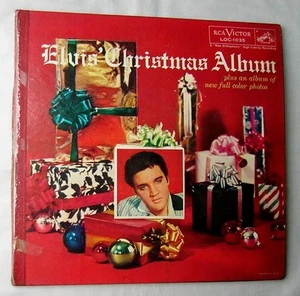 ELVIS PRESLEY~MEGA RARE 1957 CHRISTMAS COVER LP~WIDE SIZE~RCA LOC 1035 - Picture 1 of 5