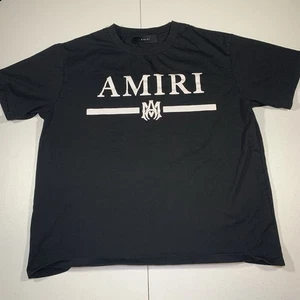Amiri Herren Logo Grafik Print Kurzarm T-Shirt Größe M Schwarz - Bild 1 von 8