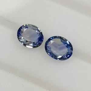 1.16ct Zafiro Azul Srilanka Natural Bonito Azul Hermoso Par de Gemas a Juego - Imagen 1 de 3
