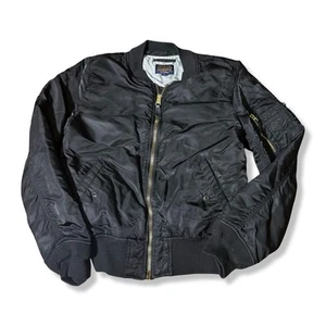 Vintage Alpha Industries Flight Jacket CWU-45/P(N) US Air Force Black Men’s S - Picture 1 of 6