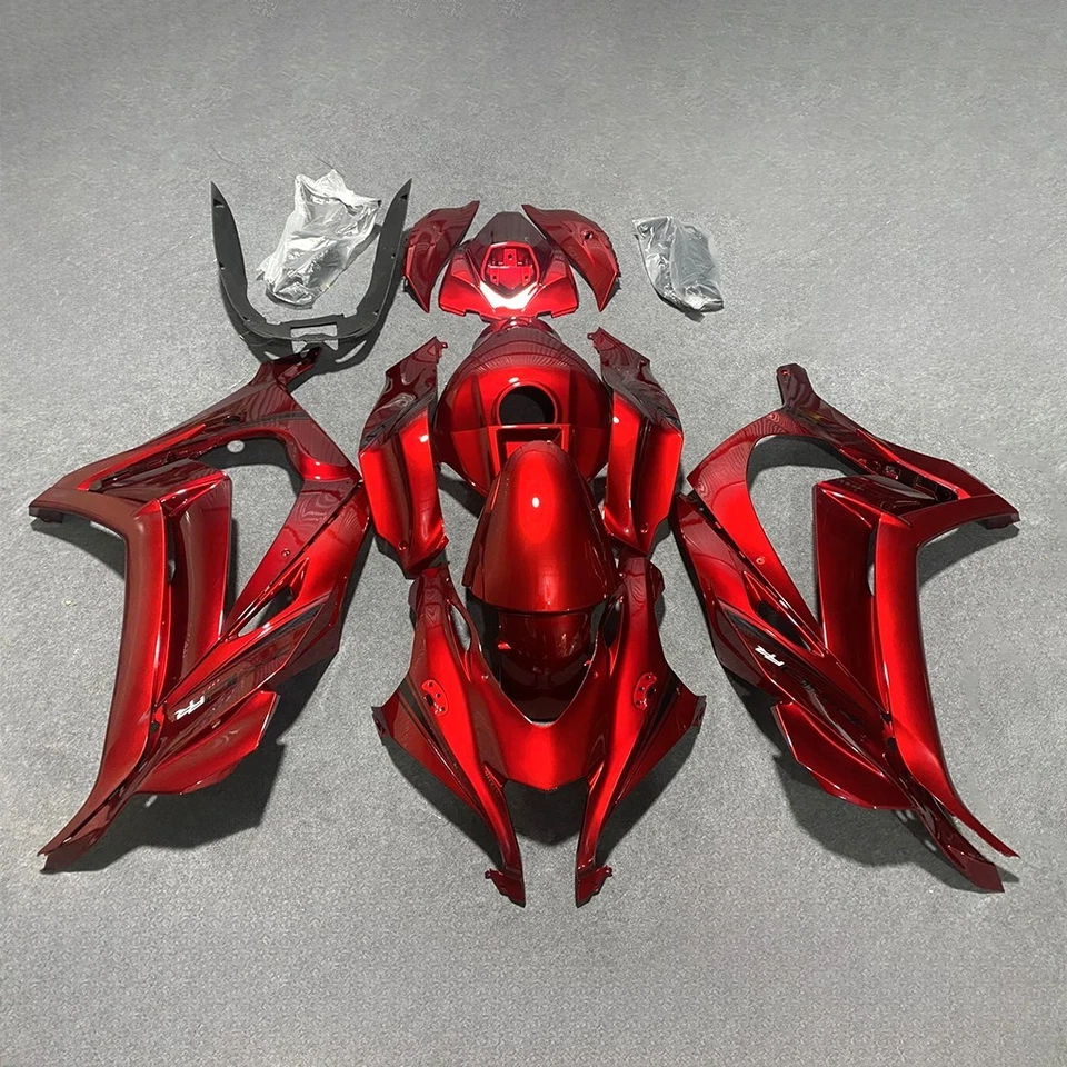 Kit de carrocería de plástico para motocicleta Kawasaki ZX10R 2016-2020 carenados rojo caramelo Foto 1 de 4