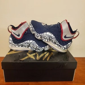 Nike LeBron 17 LeBron 4 Cold Blue Graffiti Mens Size 10 CT6047-400 RARE VNDS - Picture 1 of 7