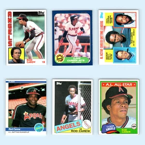 Rod Carew Lot 6 Baseball Cards 1984 Topps California Angels Set Collection MLB - Picture 1 of 8