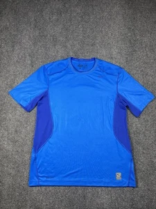 Nike Pro Combat Shirt Mens Large Short Sleeve Fitted Blue Dri Fit Athletic Wear - Picture 1 of 13