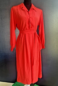 Vintage Etuikleid 50er 60er Jahre rot Größe 4 Langarm Sommer - Bild 1 von 18