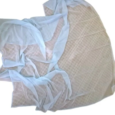 Blue Tablecloth Sheer 1.45m x 1.45m Georgette Soft Overlay Event Cloth - Image 1 of 4