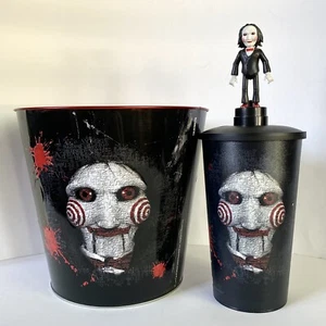 Saw X 2023 Movie Popcorn Metal Bucket & Tumbler Exclusive Collectibles - Picture 1 of 13