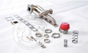 3mm T3/T4 Top Mount Turbo Manifold+44mmWastegate For E30 E34 M50 M52 M54 S50 S52 - Picture 1 of 15