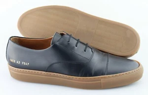 Men's COMMON PROJECTS '1853 New Rec' Black Leather Sneakers Size US 9 EUR 42 - Picture 1 of 7