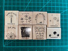 Retired Stampin’ Up Wood Mounted Rubber Stamps Fun Filled  Make A Wish Lot #5155