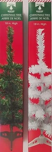 Mini-Christmas Trees Table Top w Stands 18" 2 Trees/Pk, Select Green or White - Picture 1 of 7