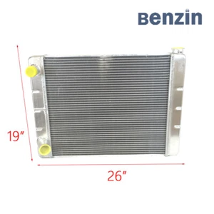 26"x19"x3" New Radiator Ford Mopar Aluminum Racing 2 Row Double Pass Universal - Bild 1 von 2