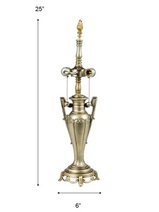 777-DALE TIFFANY 6 X 25 TROPHY LAMP BASE (REC-16" TIFFANY LAMP SHAD) - Picture 1 of 3