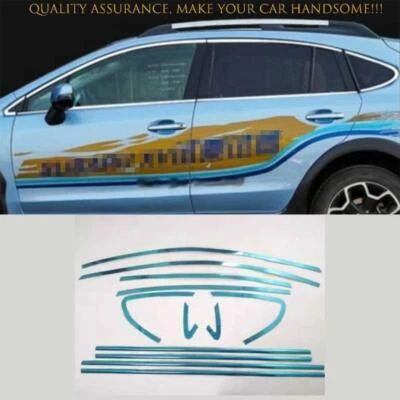 For Subaru XV Crosstrek 2013-17 Chrome Steel Windows Sill Molding Strip Trim 12x Foto 1 de 4