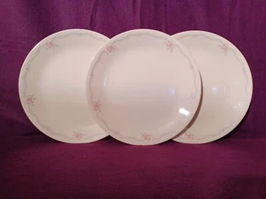 Lote de 3 platos de cena Corning Corelle patrón ""desayuno inglés"" 10,25"" rosa - Imagen 1 de 3