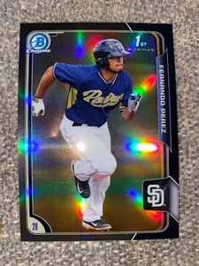 2015 Bowman Chrome Prospects Black Asia Refractors #BCP9 Fernando Perez - Picture 1 of 2