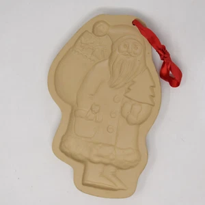 Vintage braune Tüte Plätzchen Kunst Weihnachtsmann Form 1983 St Nick Weihnachten Geschenk Backen - Bild 1 von 12