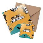 1 X Greeting Card & Coaster Set - Map Australia Travel Attractions #61050