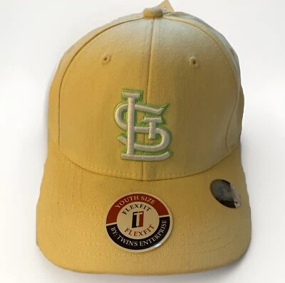 Nuevo Sombrero Juvenil Flex Fit St. Louis Cardinals Twins Enterprise Bordado Gorra Amarillo Foto 1 de 4