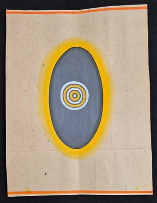 PINTURA TANTRA LINGAM SOBRE PAPEL ANTIGUO HECHA A MANO INTERESANTE SHIVA LINGAM. Foto 1 de 2