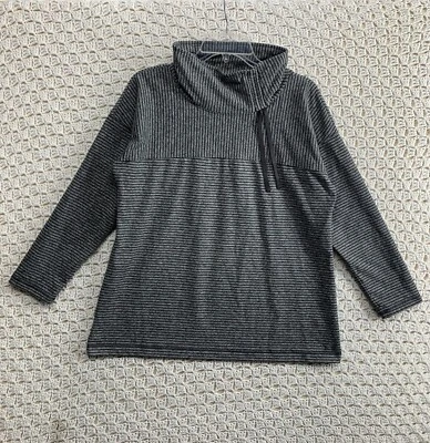 Suéter pulôver feminino T by Talbots tamanho Lp gola simulada cinza C#23147 - Imagem 1 de 4