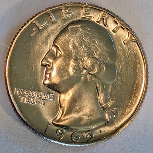 1965 Washington Quarter SMS Error Filled "B" in PLURI"B"US - Picture 1 of 3