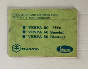 VESPA 50 Special Elestart Piaggio Operation & Maintenance Manual English Spanish - Bild 1 von 5