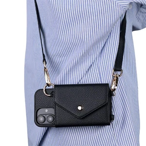 Women Phone Leather Crossbody Wallet Case W/ Card Slots Kickstand For iPhone 16 - Picture 1 of 6