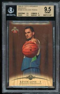 Kevin Love Rookie 2008-09 Topps Hardwood Mahogany #105b (pop 2) BGS 9.5